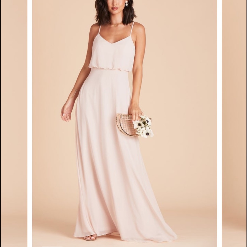 BIRDY GREY Gwennie Dress in Chiffon Pale Blush